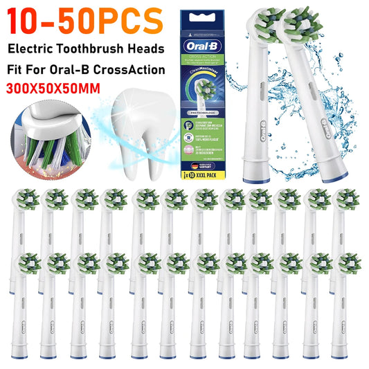 10-50PCS Brush Heads Replacement Electric Toothbrush Heads Soft Professional Electric Toothbrush Heads For Oral-B Cross Action