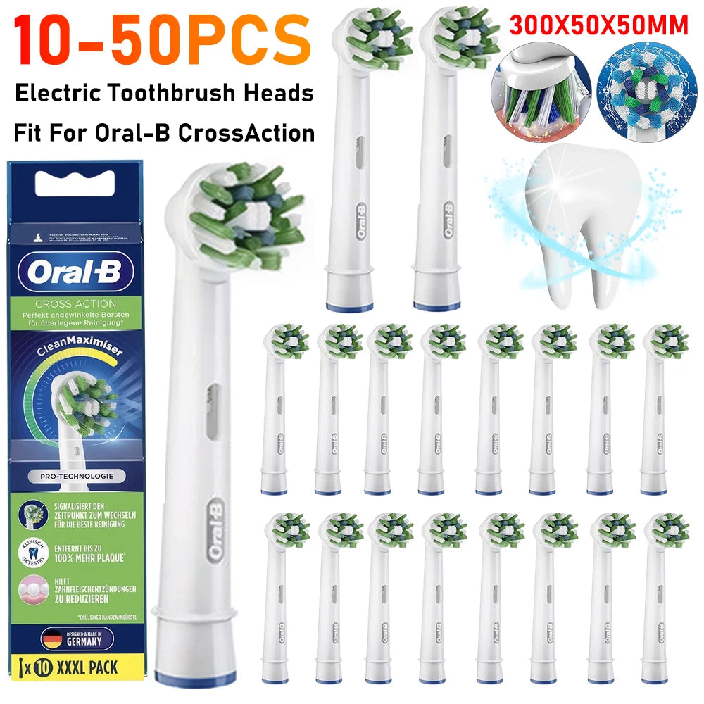 10-50PCS Brush Heads Replacement Electric Toothbrush Heads Soft Professional Electric Toothbrush Heads For Oral-B Cross Action